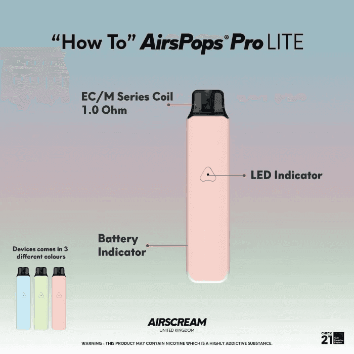 AIRSCREAM AIRSPOPS PRO LITE 氣泡電子煙主機官網:圖片 3